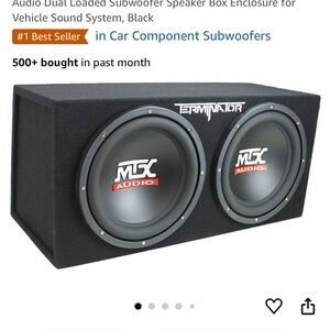 MTX”Termintor” 12 inch subs plus 1100 watt Boss amp attached.